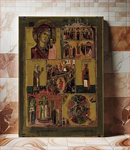 Πίνακας, Pääsiäinen ja kirkkovuoden juhlia, venäläinen ikoni, 1700 - 1800, Tekijä Ei Tiedossa