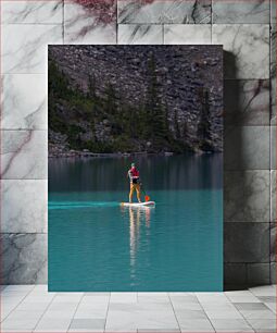 Πίνακας, Paddleboarding on Serene Lake Paddleboarding στη Serene Lake