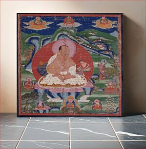 Πίνακας, Padma Dorje (1128-88) as a Mahasiddha (Great Adept) and Lamas