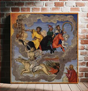 Πίνακας, Page 288r: The Four Horsemen of the Apocalypse, Revelation 6:1-8 (1530-1532) by Matthias Gerung