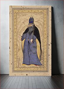Πίνακας, Page from an album (side one: An Armenian Bishop, side two: calligraphy) by Afzal al Husayni and Sultan Ali al Mashhadi