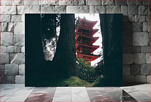 Πίνακας, Pagoda Amidst Trees Παγόδα Ανάμεσα σε Δέντρα