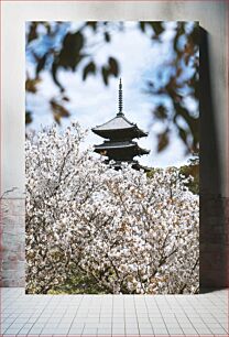 Πίνακας, Pagoda Among Blossoms Παγόδα Ανάμεσα σε Άνθη