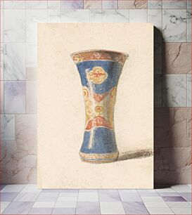 Πίνακας, Painted vase with blue base by Friedrich Carl von Scheidlin