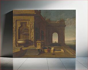 Πίνακας, Palace architecture with staffage, Jacobus Ferdinandus Saey