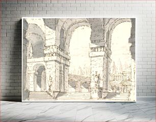 Πίνακας, Palace grounds with arcades by Aron Wallick