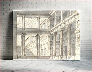 Πίνακας, Palace interior with columns and staircase by Aron Wallick