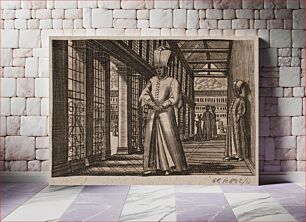Πίνακας, Palace Interior with smartly dressed men by Christian Rothgiesser