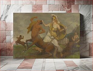 Πίνακας, Pallas athena fighting centaurs by Milan Thomka Mitrovský