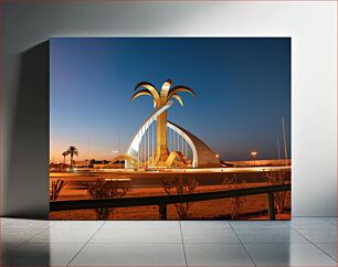 Πίνακας, Palm Monument at Sunset Μνημείο φοίνικα στο ηλιοβασίλεμα