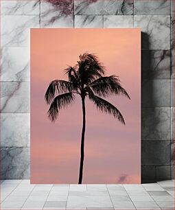 Πίνακας, Palm Tree at Sunset Φοίνικας στο ηλιοβασίλεμα