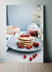 Πίνακας, Pancakes with Berries Τηγανίτες με μούρα