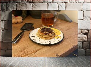 Πίνακας, Pancakes with Chocolate Shavings Τηγανίτες με τρίμματα σοκολάτας