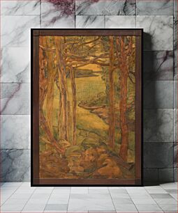 Πίνακας, Panel from Allenwood lodge, Vermont by Elizabeth Eaton Burton