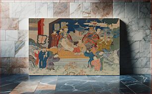 Πίνακας, Panel with birthday celebration, China