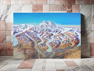 Πίνακας, Panorama of Denali National Park (1994) mountain landscape painted by Heinrich C. Berann