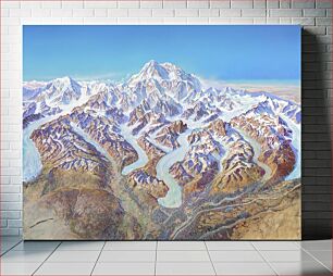 Πίνακας, Panorama of Denali National Park and Preserve painted by Heinrich C. Berann