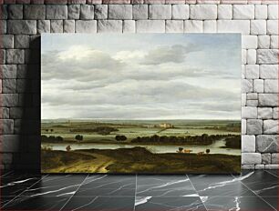 Πίνακας, Panoramic Landscape near Rhenen with the Huis ter Lede by Anthonie Van Borssom
