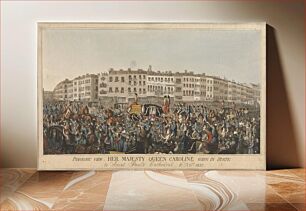 Πίνακας, Panoramic View, Her Majesty Queen Caroline going in State to St. Paul's Cathedral, 20 November 1820