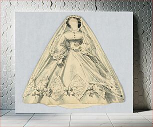 Πίνακας, Paper Doll Costume, White Veiled Dress
