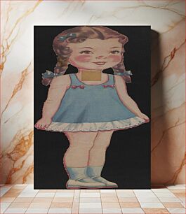 Πίνακας, Paper doll of young girl with braids