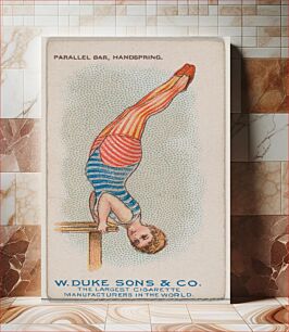 Πίνακας, Parallel Bar, Handspring, from the Gymnastic Exercises series (N77) for Duke brand cigarettes issued by W. Duke, Sons & Co