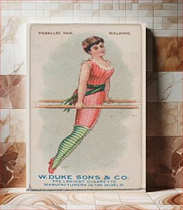 Πίνακας, Parallel Bar, Walking, from the Gymnastic Exercises series (N77) for Duke brand cigarettes issued by W. Duke, Sons & Co