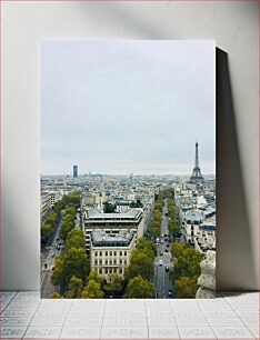 Πίνακας, Paris Cityscape with Eiffel Tower Αστικό τοπίο του Παρισιού με τον Πύργο του Άιφελ