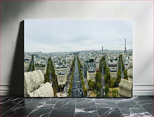 Πίνακας, Paris Cityscape with Eiffel Tower Αστικό τοπίο του Παρισιού με τον Πύργο του Άιφελ