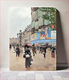 Πίνακας, Paris, rue du Havre (1882) vintage illustration by Jean Béraud