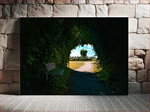 Πίνακας, Park Bench Tunnel View Πάρκο Πάγκος Θέα Σήραγγα