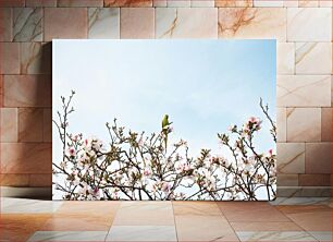 Πίνακας, Parrot on a Flowering Tree Παπαγάλος σε ένα ανθισμένο δέντρο