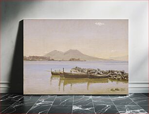 Πίνακας, Part of the bay of Naples with Vesuvius in the background by Christen Købke
