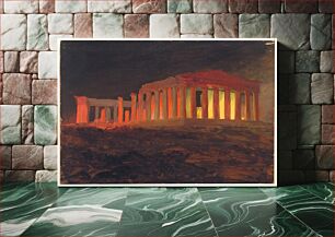 Πίνακας, Parthenon at Night, Athens, Frederic Edwin Church