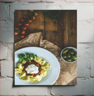 Πίνακας, Pasta Dish with Fresh Ingredients Πιάτο ζυμαρικών με φρέσκα υλικά