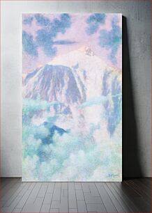 Πίνακας, Pastel mountains dreamscape drawing