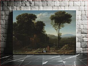 Πίνακας, Pastoral Landscape with a Mill by Claude Lorrain