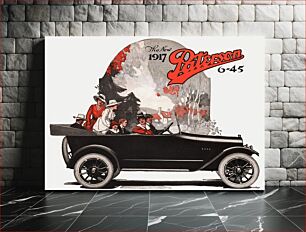 Πίνακας, Paterson 6-45 Touring Car ad (1917) chromolithograph by W. A. Paterson Co