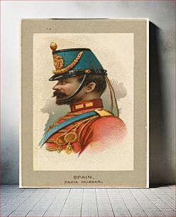 Πίνακας, Pavia Hussar, Spain, from the Military Uniforms series (T182) issued by Abdul Cigarettes