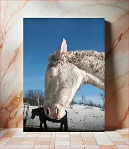 Πίνακας, Peaceful Horse in Winter Landscape Ειρηνικό άλογο στο χειμερινό τοπίο