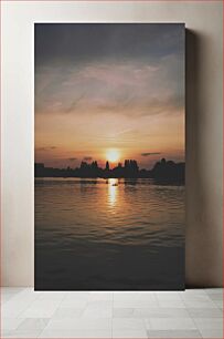 Πίνακας, Peaceful Sunset Over the Lake Ειρηνικό ηλιοβασίλεμα πάνω από τη λίμνη