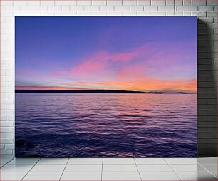 Πίνακας, Peaceful Sunset Over Water Ειρηνικό ηλιοβασίλεμα πάνω από το νερό
