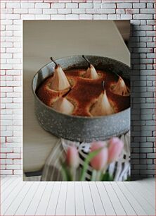Πίνακας, Pear Dessert with Tulips Επιδόρπιο αχλάδι με τουλίπες