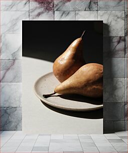 Πίνακας, Pears on a Plate Αχλάδια σε ένα πιάτο