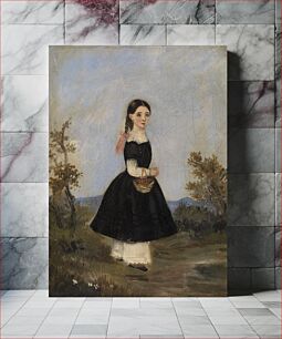Πίνακας, Peasant Girl in Landscape by Unidentified artist