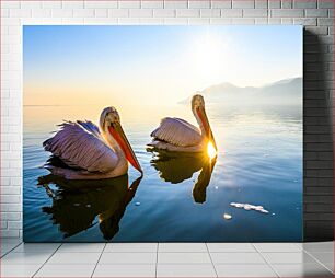 Πίνακας, Pelicans at Sunrise Πελεκάνοι στο Sunrise