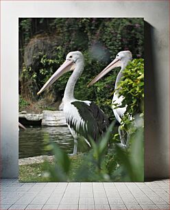 Πίνακας, Pelicans by the Water Πελεκάνοι δίπλα στο νερό