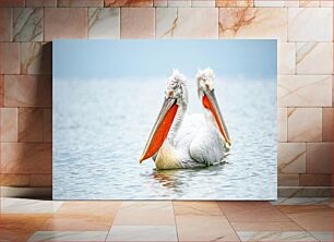 Πίνακας, Pelicans on Water Πελεκάνοι στο νερό