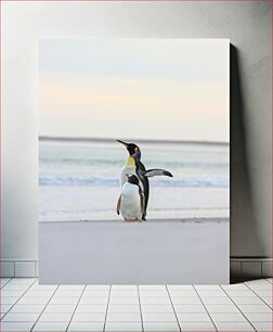 Πίνακας, Penguins on a Beach Πιγκουίνοι σε μια παραλία