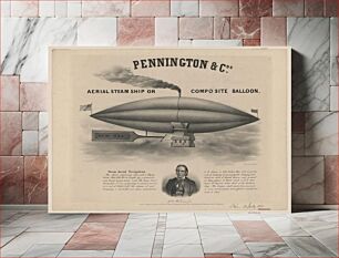 Πίνακας, Pennington & Cos. aerial steam ship or composite ballon / lith. of P.S. Duval, Philada